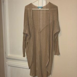 Francesca’s Chic Tan/beige Open-Front Cardigan